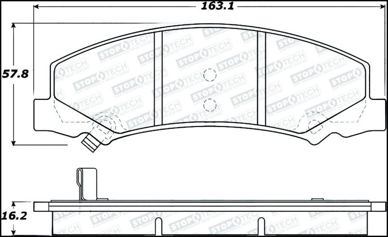 Stoptech 305.11590 | StopTech Street Select Brake Pads Cadillac DTS exc Hearse & Limo, Front; 2006-2011