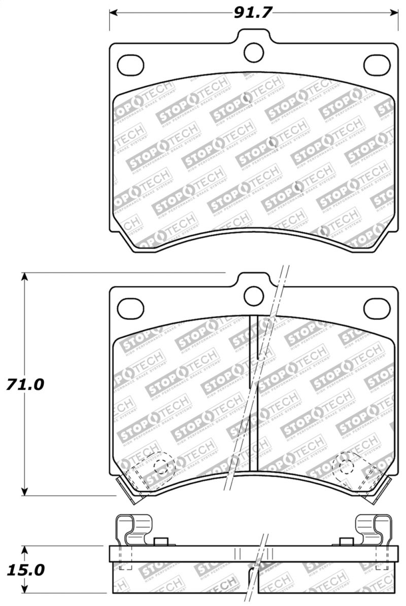 Stoptech 309.04730 | StopTech Sport Brake Pads Mazda Protege Front Caliper Cast# 22-14, Front; 1990-1998