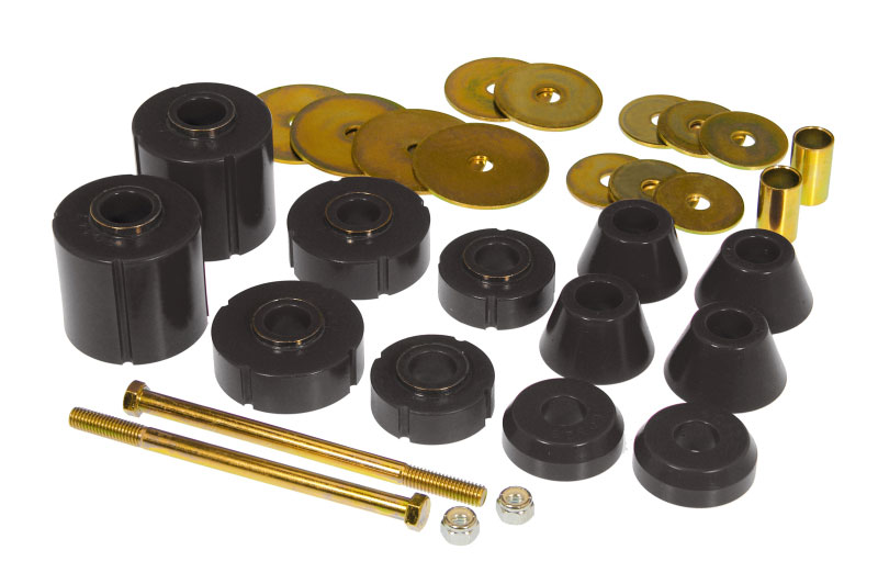 Prothane 7-103-BL | 67-72 GM Body Mount 12 Bushing Kit - Black; 1967-1972