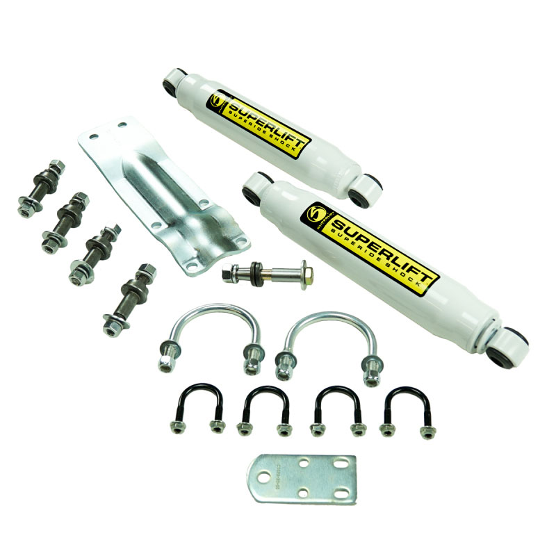 Superlift 92660 | 73-91 GM 1/2 and 3/4 Ton 4WD Vehicles Solid Axle Dual Steering Stabilizer Kit; 1973-1991