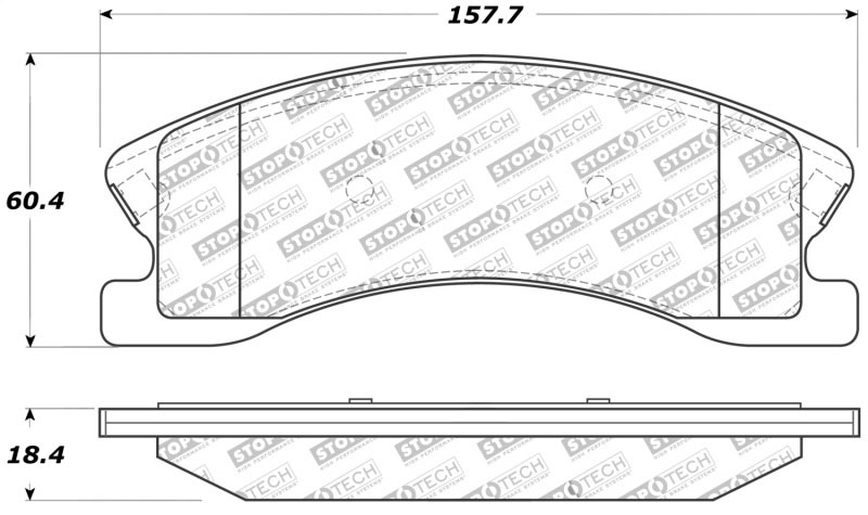 Stoptech 309.09450 | StopTech Sport Brake Pads Jeep Grand Cherokee Akebono Front Caliper Cast #4802, Front; 1999-2002