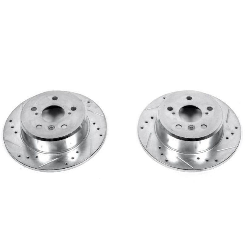 PowerStop jbr713xpr | Power Stop 92-96 Lexus ES300 Rear Evolution Drilled & Slotted Rotors - Pair; 1992-1996