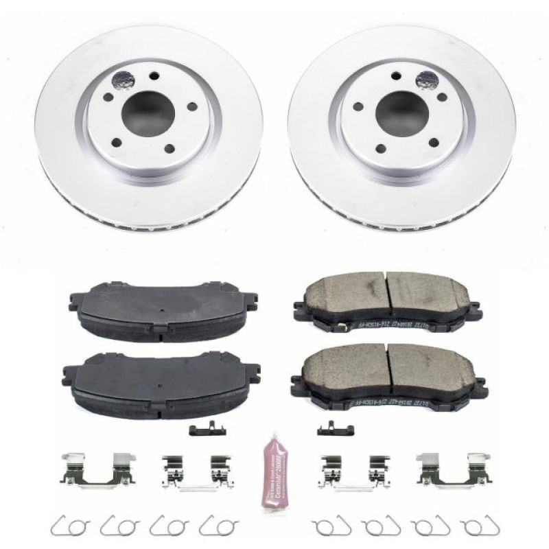 PowerStop crk7036 | Power Stop 14-19 Nissan Rogue Front Z17 Evolution Geomet Coated Brake Kit; 2014-2019