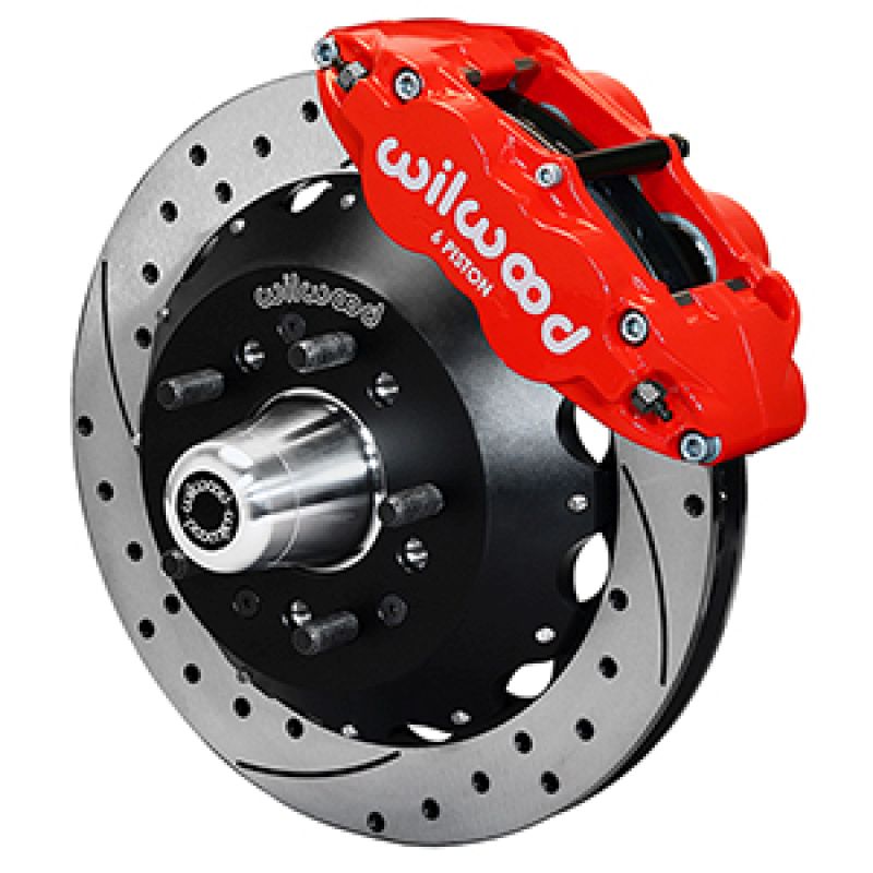 Wilwood 14016908dr | 55-57 Chevy Bel Air Superlite 6R Kit, 5 x 4.50in/4.75in Hub - 12.88in D&S Rotor - Red; 1955-1957