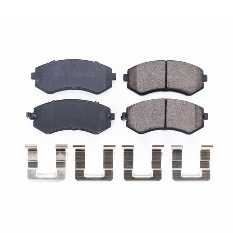 PowerStop 17422 | Power Stop 89-96 Nissan 240SX Front Z17 Evolution Ceramic Brake Pads w/Hardware; 1989-1996