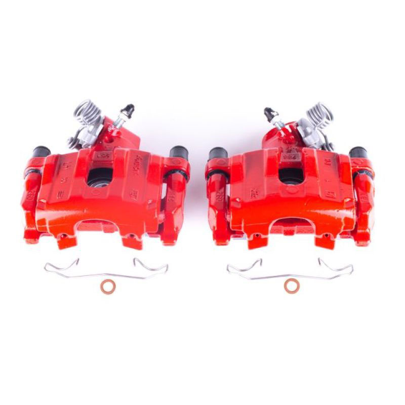 PowerStop s2954a | Power Stop 04-13 Mazda 3 Rear Red Calipers w/Brackets - Pair; 2004-2013