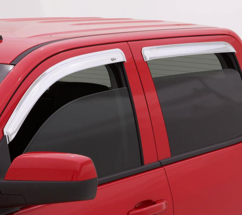 AVS 684733 | 02-09 Chevy Trailblazer Ventvisor Outside Mount Front & Rear Window Deflectors 4pc - Chrome; 2002-2009