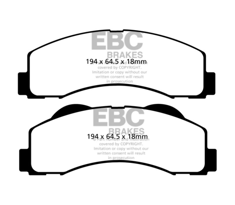 EBC dp41855r | 15+ Ford Expedition 3.5 Twin Turbo 2WD Yellowstuff Front Brake Pads; 2015-2023