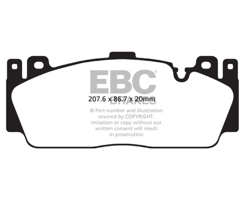 EBC dp32148c | 12+ BMW M5 4.4 Twin Turbo (F10) Redstuff Front Brake Pads; 2012-2023