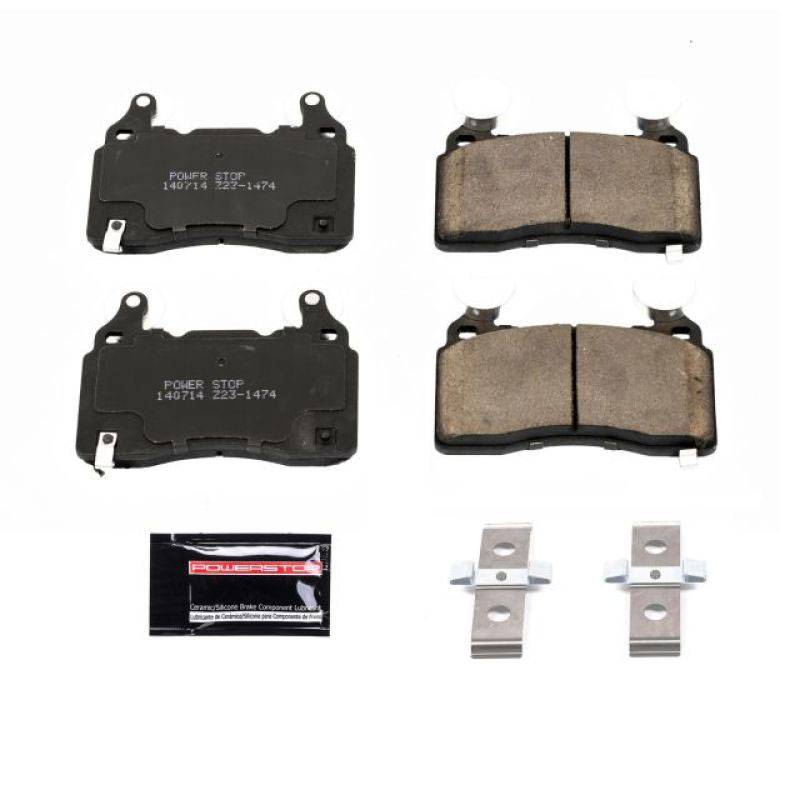 PowerStop z23-1474 | Power Stop 16-18 Cadillac CT6 Front Z23 Evolution Sport Brake Pads w/Hardware; 2016-2018