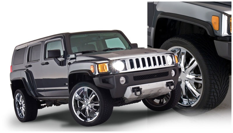 Bushwacker 150900-02 | 06-10 Hummer H3 OE Style Flares 4pc - Black; 2006-2010