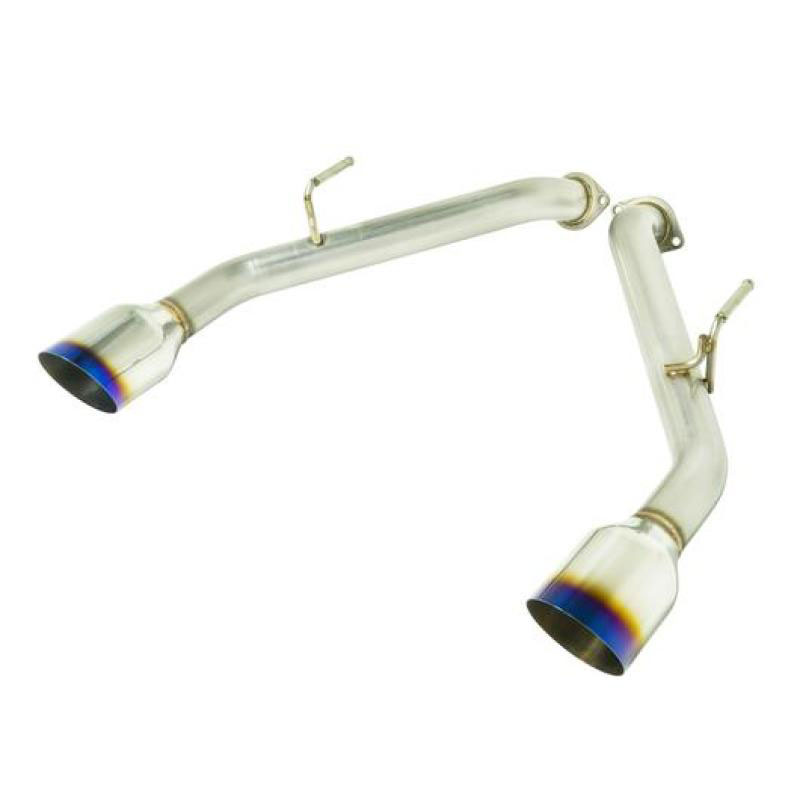 Remark ro-ttq5-s | 2014+ Infiniti Q50 Axle Back Exhaust w/Burnt Stainless Single Wall Tip; 2014-2021