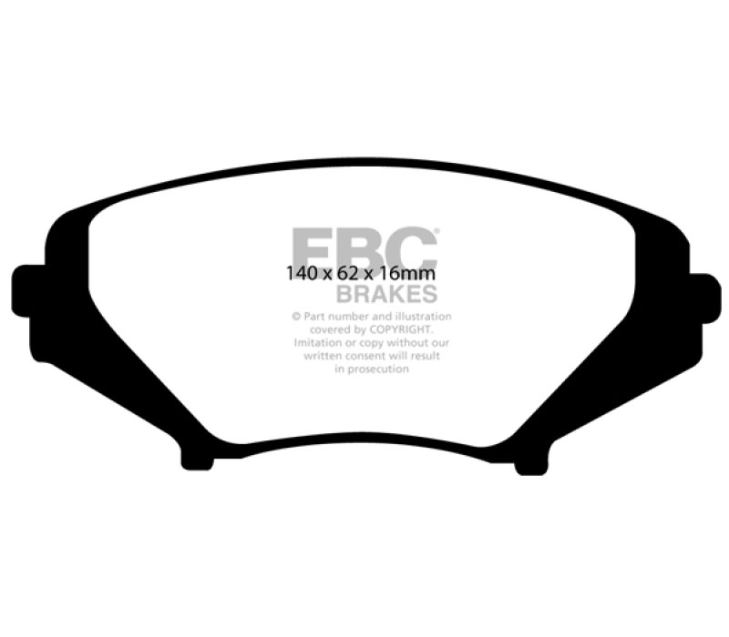 EBC dp41665r | 03-12 Mazda RX8 1.3 Rotary (Standard Suspension) Yellowstuff Front Brake Pads; 2003-2012