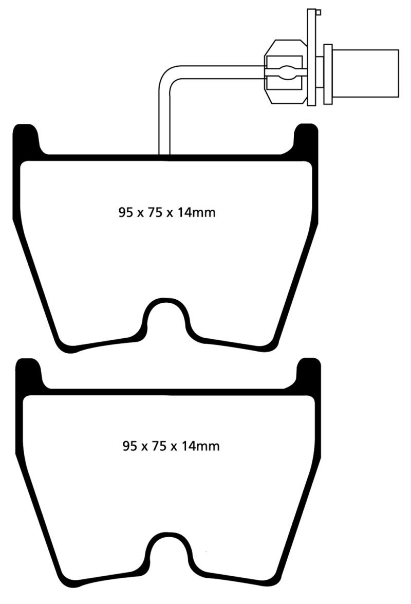 EBC dp51513ndx | 06-09 Audi RS4 4.2 (Cast Iron Rotors) Bluestuff Front Brake Pads; 2006-2009