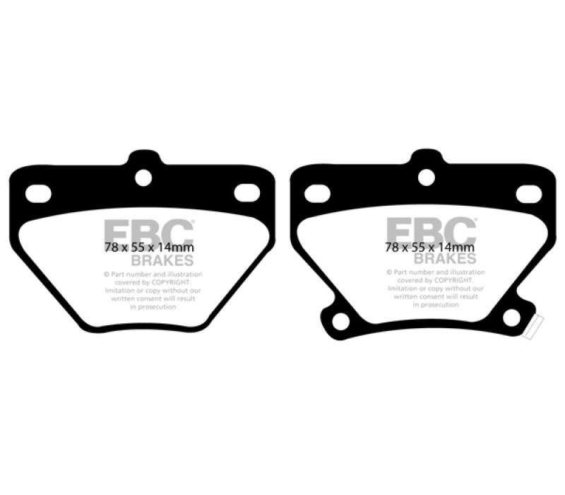 EBC dp31326c | 02-08 Pontiac Vibe 1.8 GT Redstuff Rear Brake Pads; 2002-2008