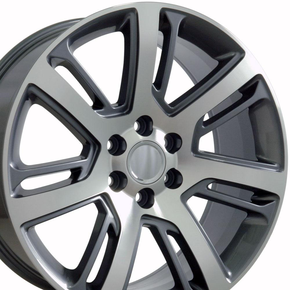 OE Wheels ca88-22090-6550-31mg | 22 Replica Wheel CA88 Escalade Rim 22x9 Machined Wheel Cadillac Escalade 1999-2020; 1999-2020