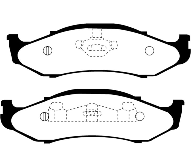 EBC ud712 | 97-99 Jeep Cherokee 2.5 82mm High Rotors Ultimax2 Front Brake Pads; 1997-1999