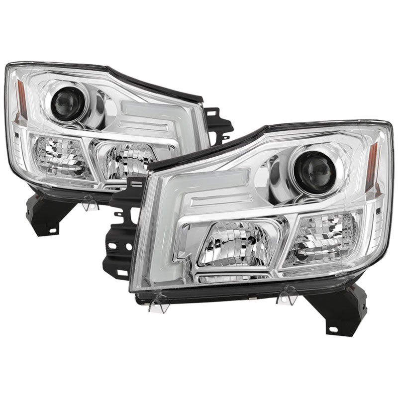 SPYDER 5085498 | Spyder 04-15 Nissan Titan / 04-07 Nissan Armada V2 Projector Headlights - Chrome PRO-YD-NTI04-DRL-C; 2004-2015