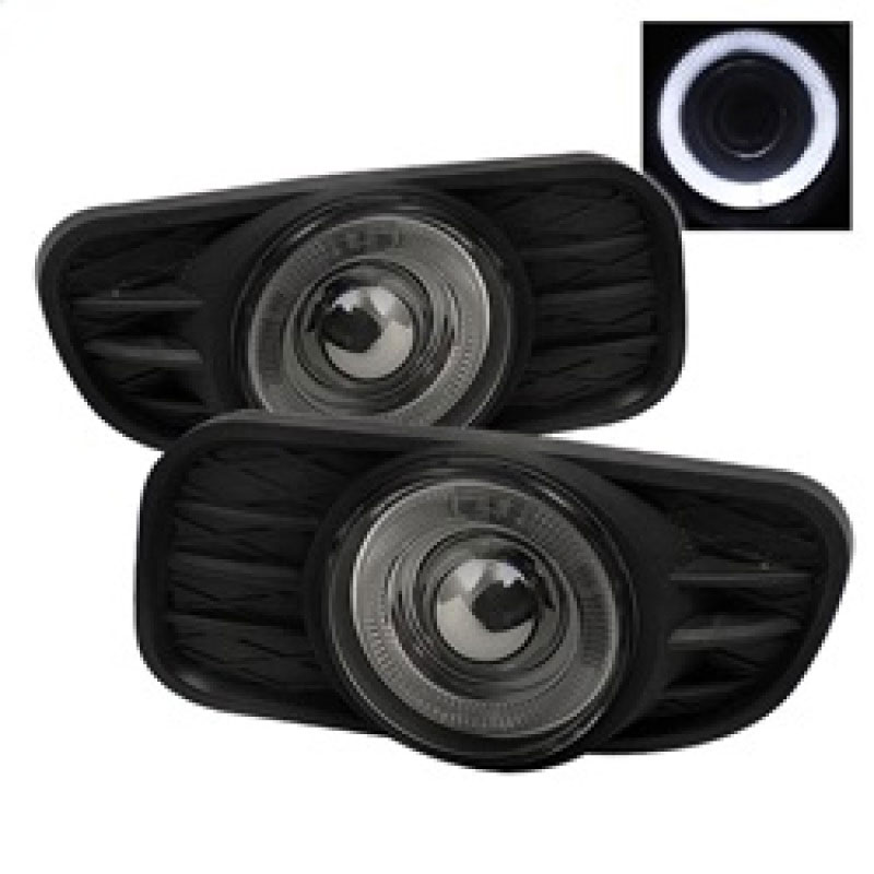 SPYDER 5021502 | Spyder Jeep Grand Cherokee Halo Projector Fog Lights W/Switch - Smoke - (FL-P-JGC99-HL-SM); 1999-2004