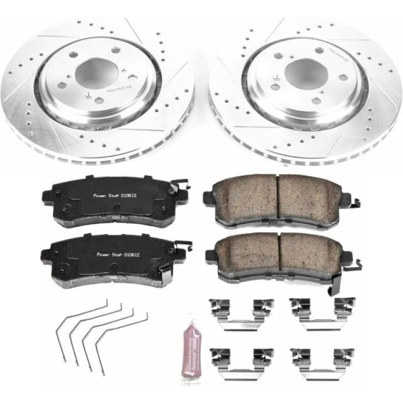 PowerStop k6959 | Power Stop 15-17 Honda Odyssey Front Z23 Evolution Sport Brake Kit; 2015-2017