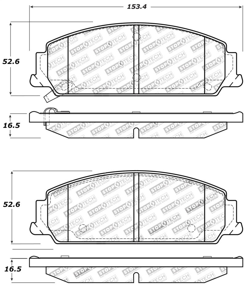 Stoptech 309.13510 | StopTech Sport Brake Pads Pontiac G8, Front; 2008-2009