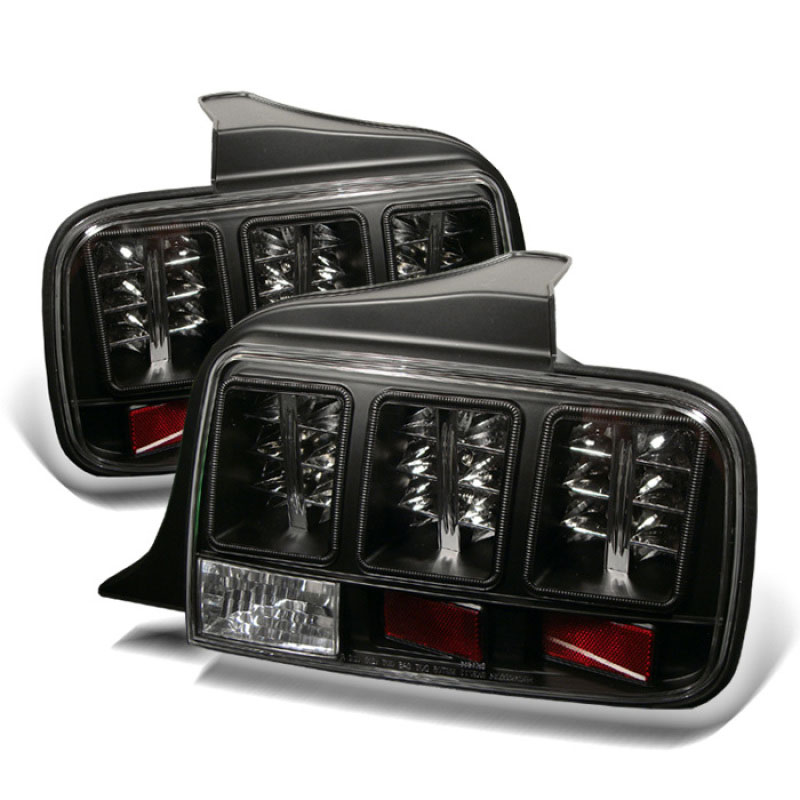 SPYDER 5003546 | Spyder Ford Mustang LED Tail Lights - Black - (ALT-YD-FM05-LED-BK); 2005-2009