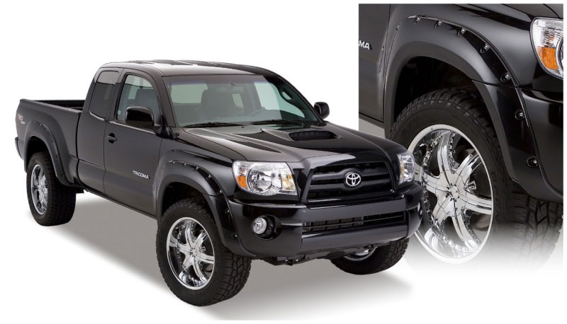 Bushwacker 31920-02 | 05-11 Toyota Tacoma Fleetside Pocket Style Flares 4pc 73.5in Bed - Black; 2005-2011