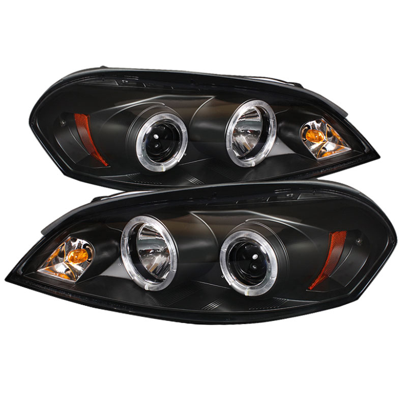 SPYDER 5031716 | Spyder Chevrolet Monte Carlo Halo LED ( Replaceable LEDs ) Projector Headlights - Black - (PRO-YD-CHIP06-HL-BK); 2006-2007