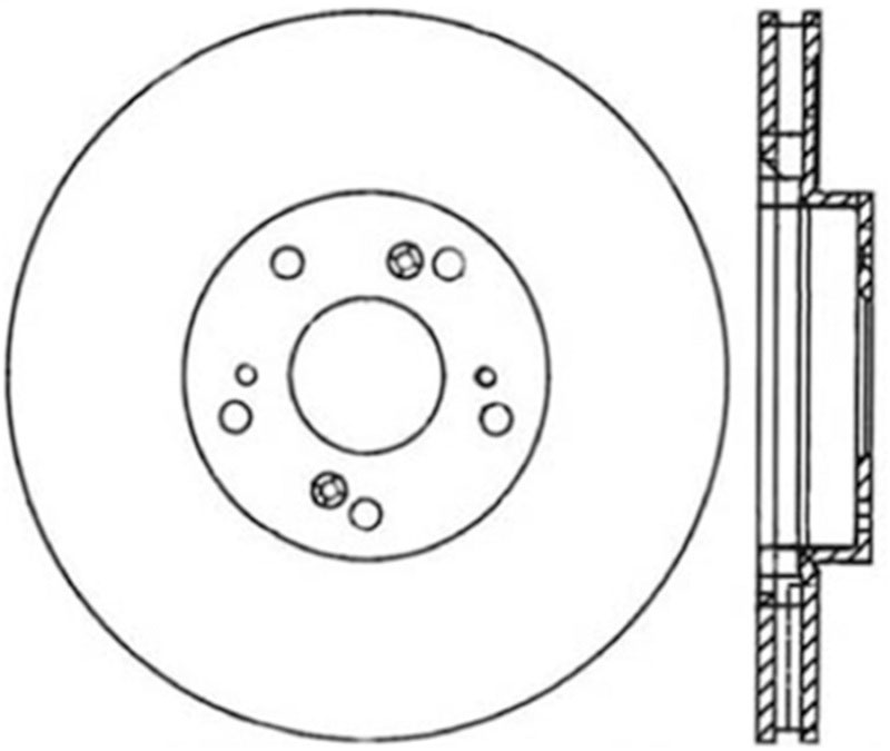 Stoptech 120.40057CRY | StopTech Honda Civic Premium Cryostop Rotor, Front; 2006-2015