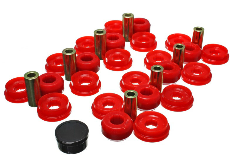 Energy Suspension 8.3129r | 03-09 Lexus Gx470 / 07-09 Toyota FJ Cruiser Red Rear End Control Arm Bushing Set; 2003-2009