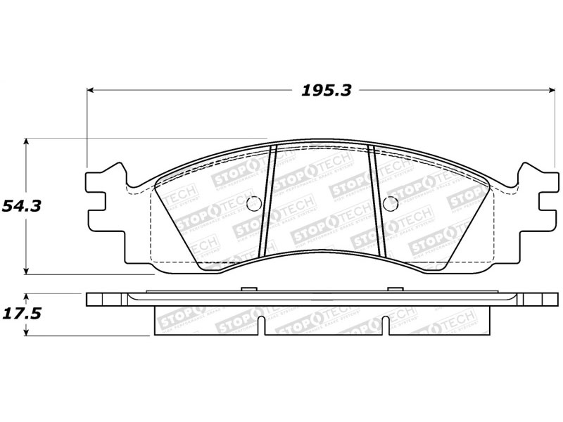 Stoptech 308.11580 | StopTech Street Brake Pads Ford Explorer, Front; 2006-2010