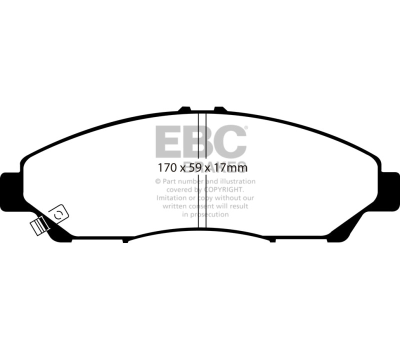 EBC dp41801r | 07-13 Acura MDX 3.7 Yellowstuff Front Brake Pads; 2007-2013