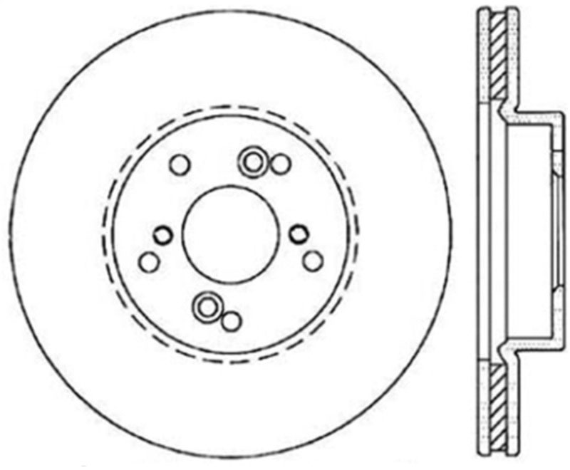 Stoptech 120.40046CRY | StopTech Acura TSX Premium Cryostop Rotor, Front; 2004-2014