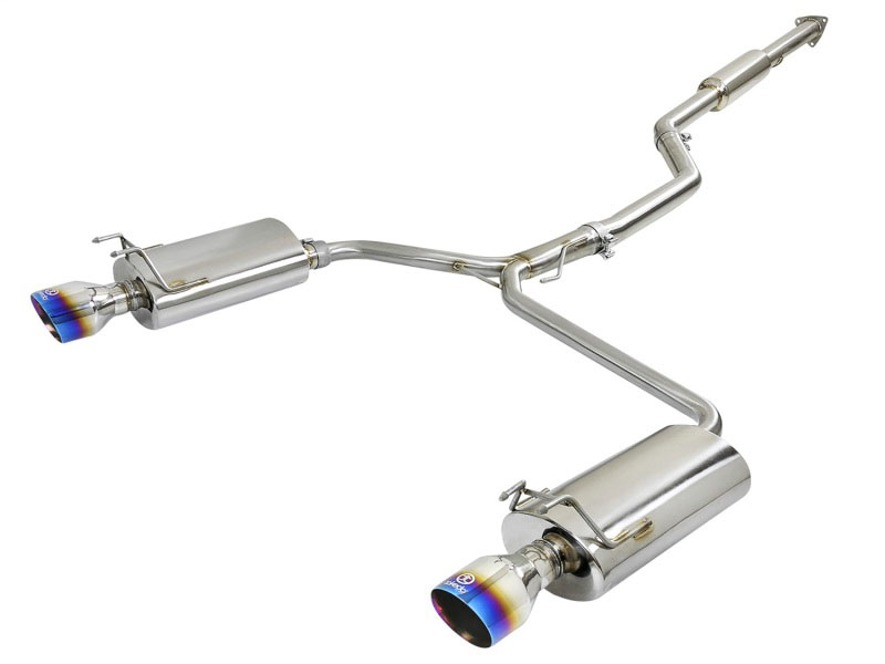 aFe 49-36605-L | Takeda 2.5-1.75in 304 SS Cat-Back Exhaust System 13-17 Honda Accord LX / EX / EX-L L4-2.4L; 2013-2017