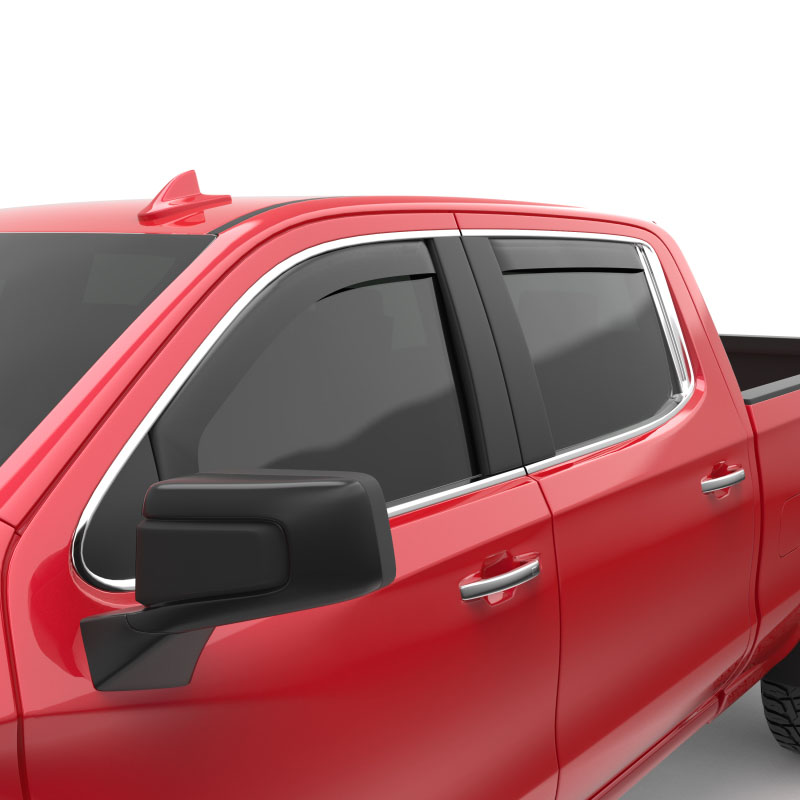 EGR 571895 | 2019 Chevy 1500 Double Cab In-Channel Window Visors - Matte