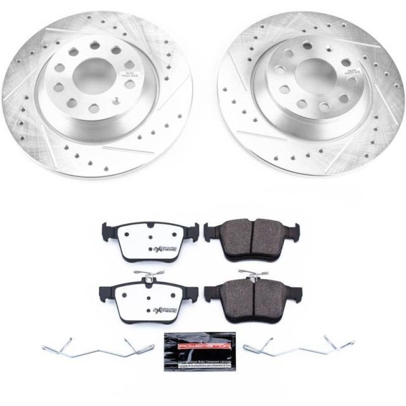 PowerStop k7176-26 | Power Stop 16-18 Audi TT Quattro Rear Z26 Street Warrior Brake Kit; 2016-2018