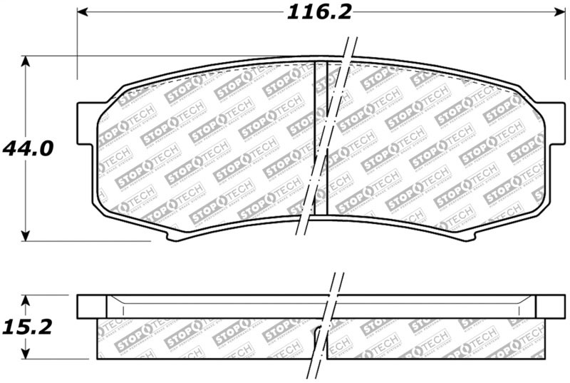 Stoptech 305.06060 | StopTech Street Select Brake Pads Toyota 4Runner, Rear; 2003-2018