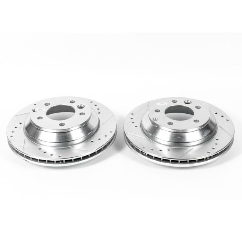 PowerStop ebr1013xpr | Power Stop 07-15 Audi Q7 Rear Evolution Drilled & Slotted Rotors - Pair; 2007-2015