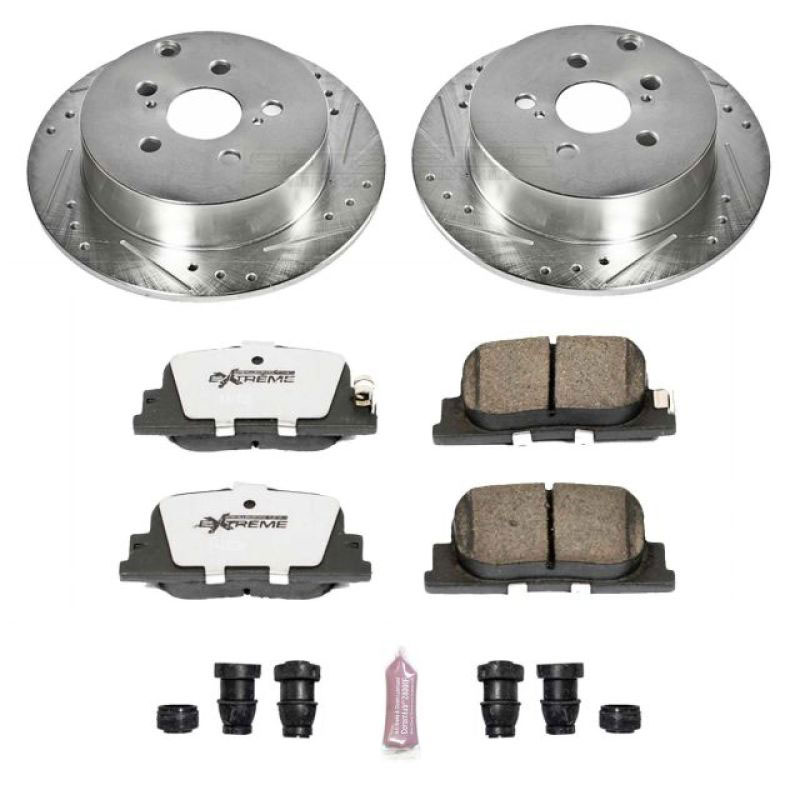 PowerStop k2319-26 | Power Stop 05-10 Scion tC Rear Z26 Street Warrior Brake Kit; 2005-2010