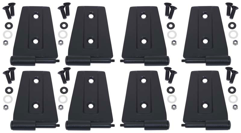 Kentrol 80576 | 07-18 Jeep Wrangler JK Door Hinge Set 8 Pieces 4 Door - Textured Black; 2007-2018