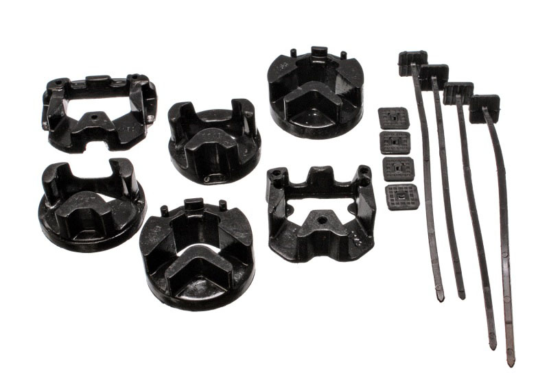 Energy Suspension 5.1107g | 95-99 Chrysler Neon Black Motor & Transmission Mount Inserts; 1995-1999