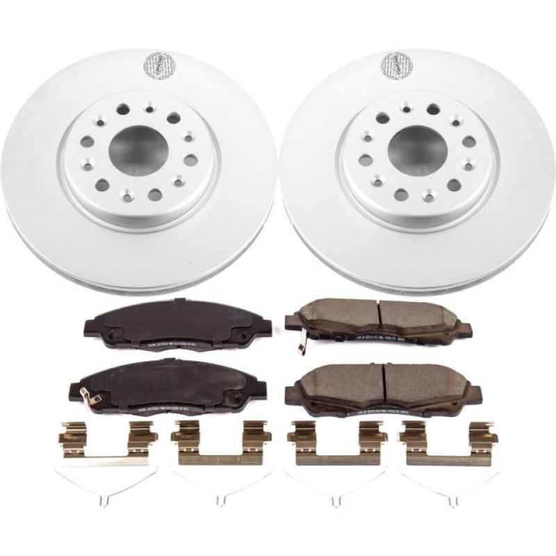 PowerStop crk7409 | Power Stop 17-18 GMC Acadia Front Z17 Evolution Geomet Coated Brake Kit; 2017-2018