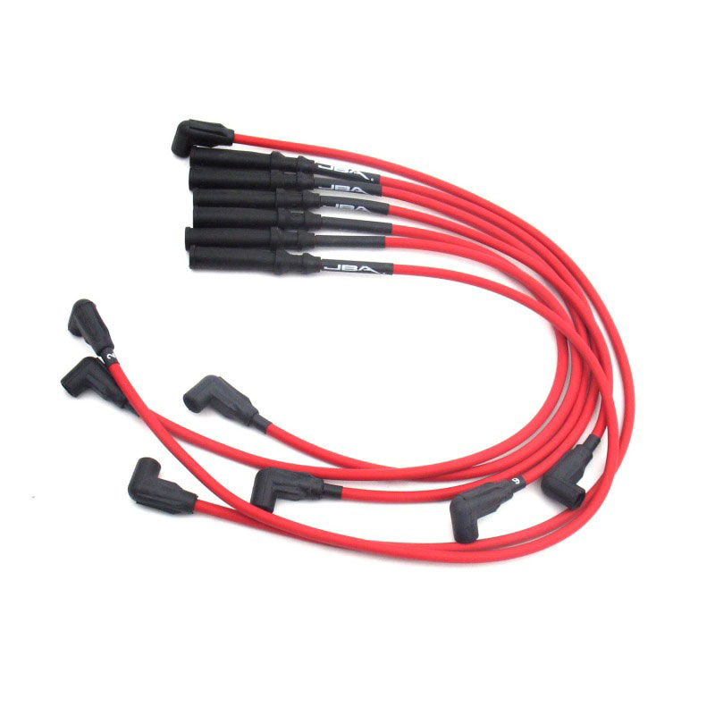 JBA w0939 | 92-02 Dodge Truck 3.9L Ignition Wires - Red; 1992-2002