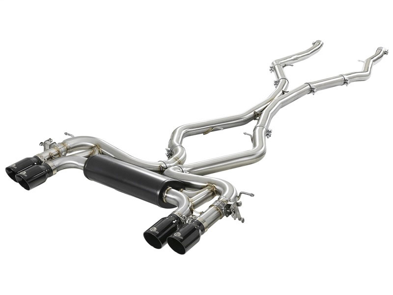 aFe 49-36341-B | MACH Force-Xp 3.5in. 304 SS C/B Exhaust System 15-18 BMW X5 M (F85) V8-4.4L (tt) - Black Tip; 2015-2018