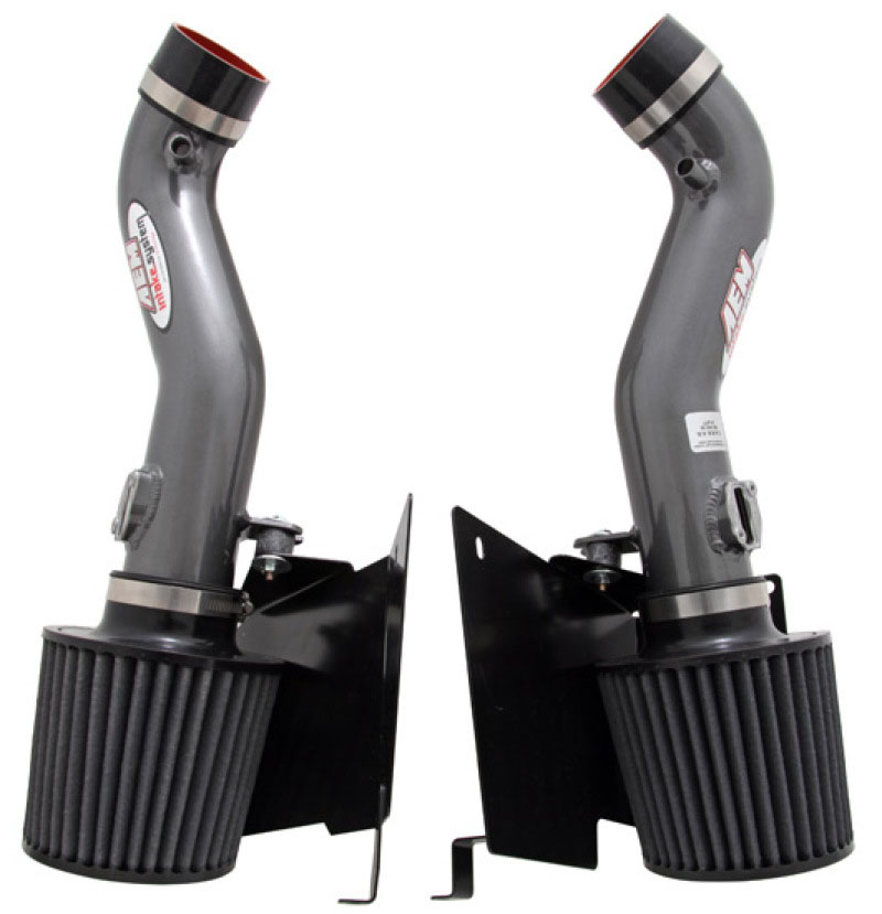 AEM Induction 21677c | AEM 07 350z Silver Dual Inlet Cold Air Intakes w/ Heat Sheilds; 2007-2007