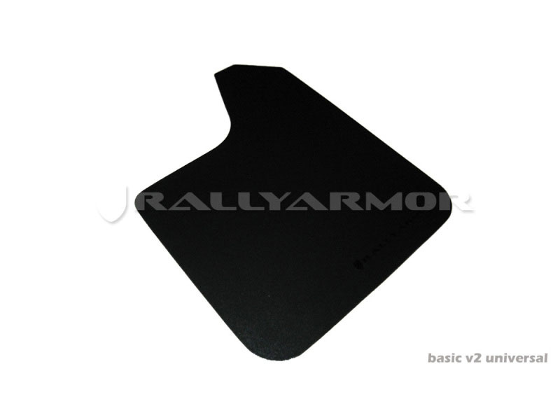 Rally Armor mf12-bas-blk | Universal fitment (no hardware) Basic Black Mud Flap w/ Black Logo