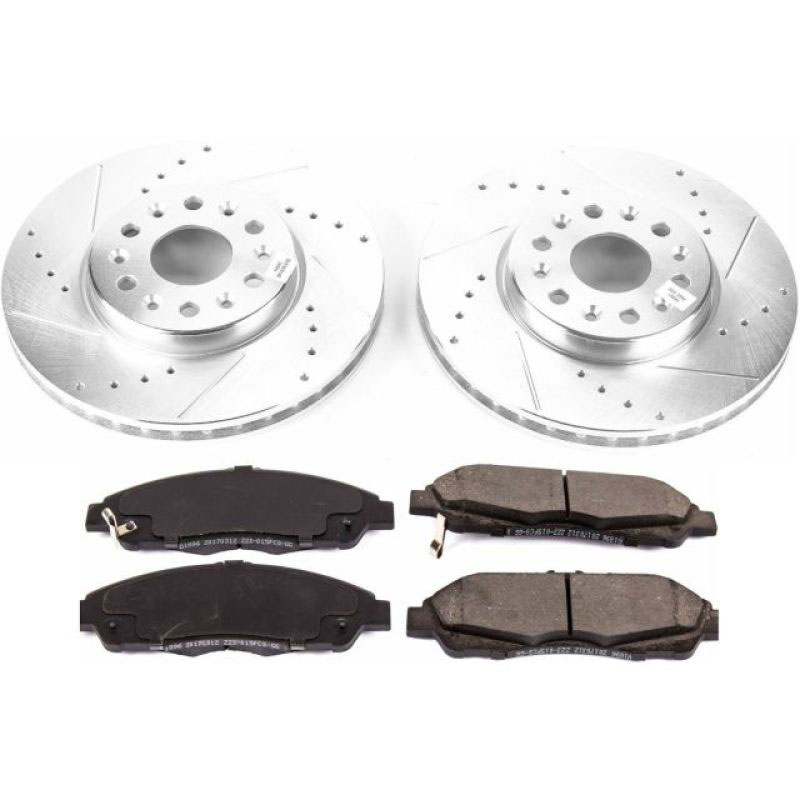 PowerStop k7409 | Power Stop 17-18 GMC Acadia Front Z23 Evolution Sport Brake Kit; 2017-2018