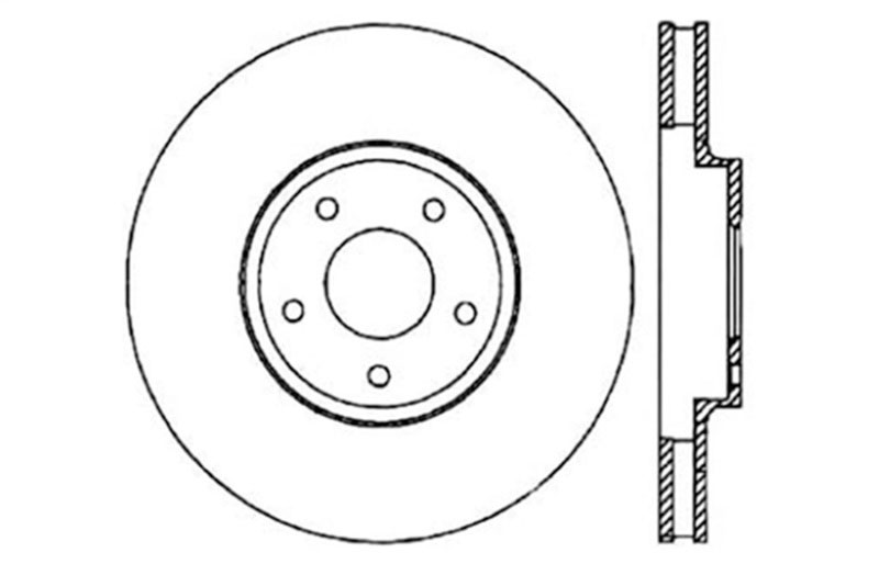 Stoptech 128.42080R | StopTech Infiniti EX37 Sport Cross Drilled Brake Rotor, Front Right; 2013-2013