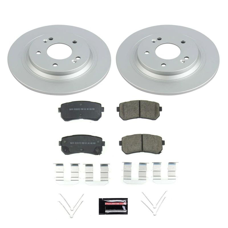 PowerStop crk8306 | Power Stop 18-20 Hyundai Kona Rear Z17 Evolution Geomet Coated Brake Kit; 2018-2020