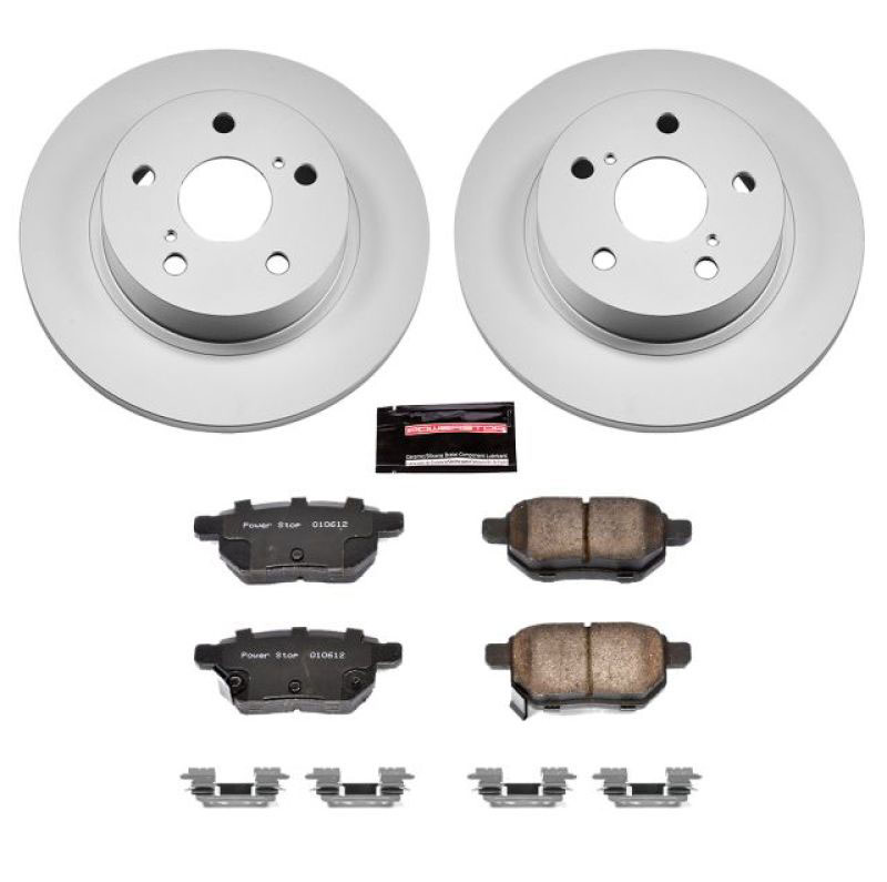 PowerStop crk6097 | Power Stop 11-16 Scion tC Rear Z17 Evolution Geomet Coated Brake Kit; 2011-2016